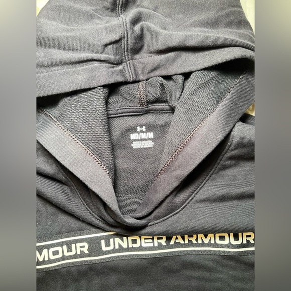 Under Armour Rival Logo Cropped Pullover Hoodie, size medium - Picture 5 of 11
